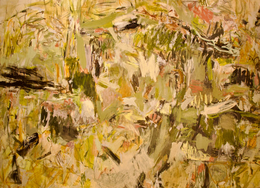 Jardín Mágico, acrylic and oil pastel on canvas, 52in x 72in, by Carmen Peer