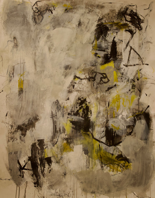 Avalanche, 2022, acrylic on paper, 48in x 36in, by Carmen Peer
